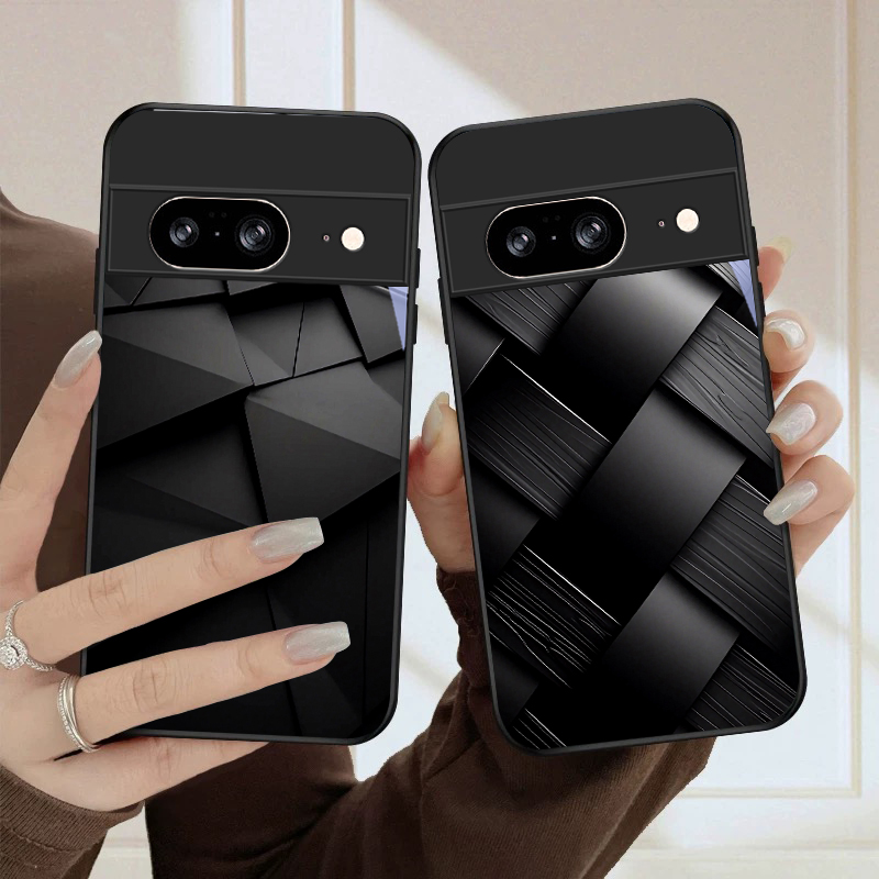Phone Cases Pixel 10 - Funda de teléfono de cristal negro