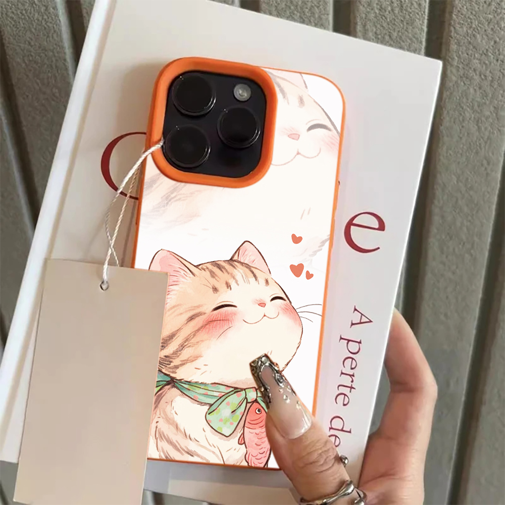 Phone Cases Orange - Funda de silicona mate con diseño