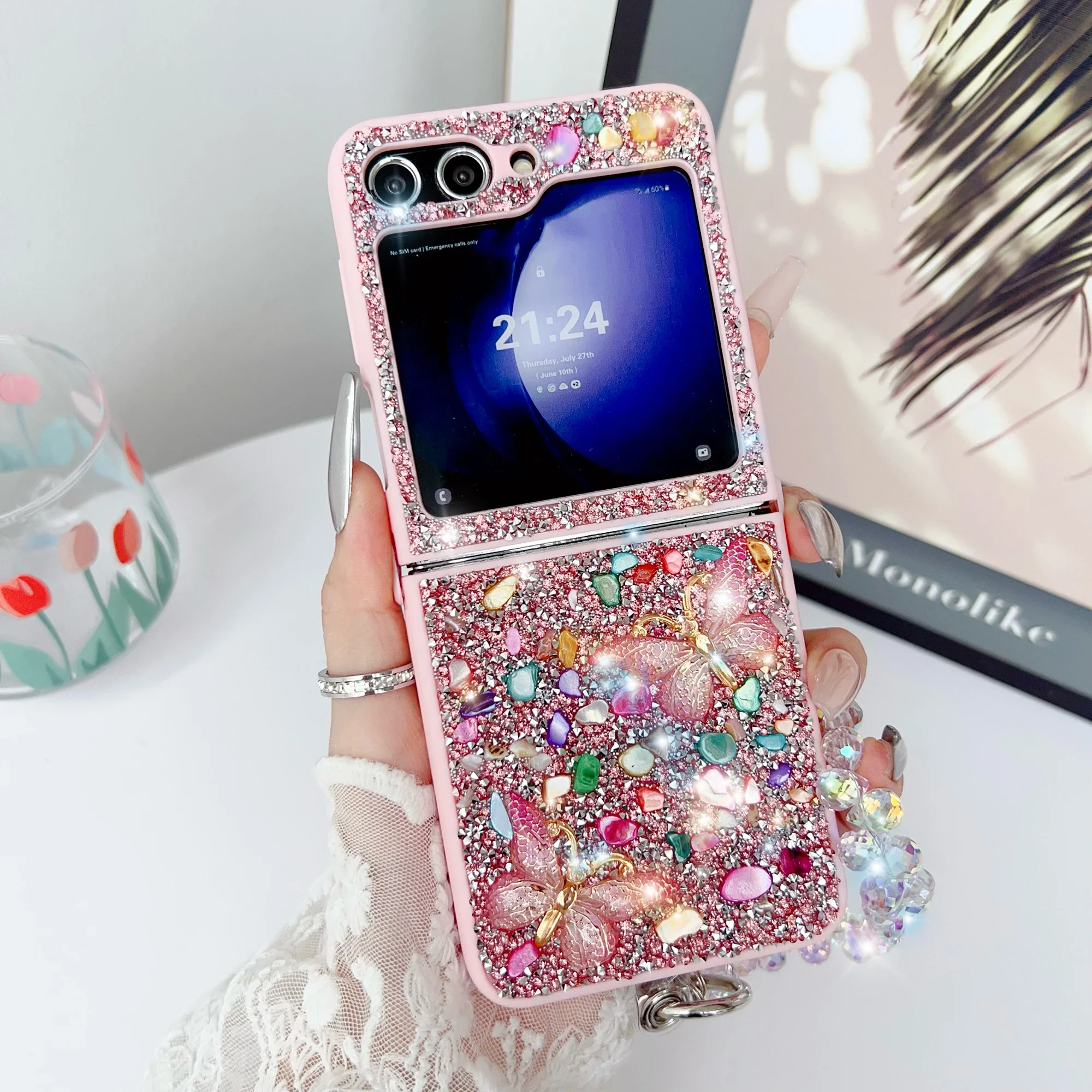 Phone Cases With Loop - Funda de teléfono con purpurina de