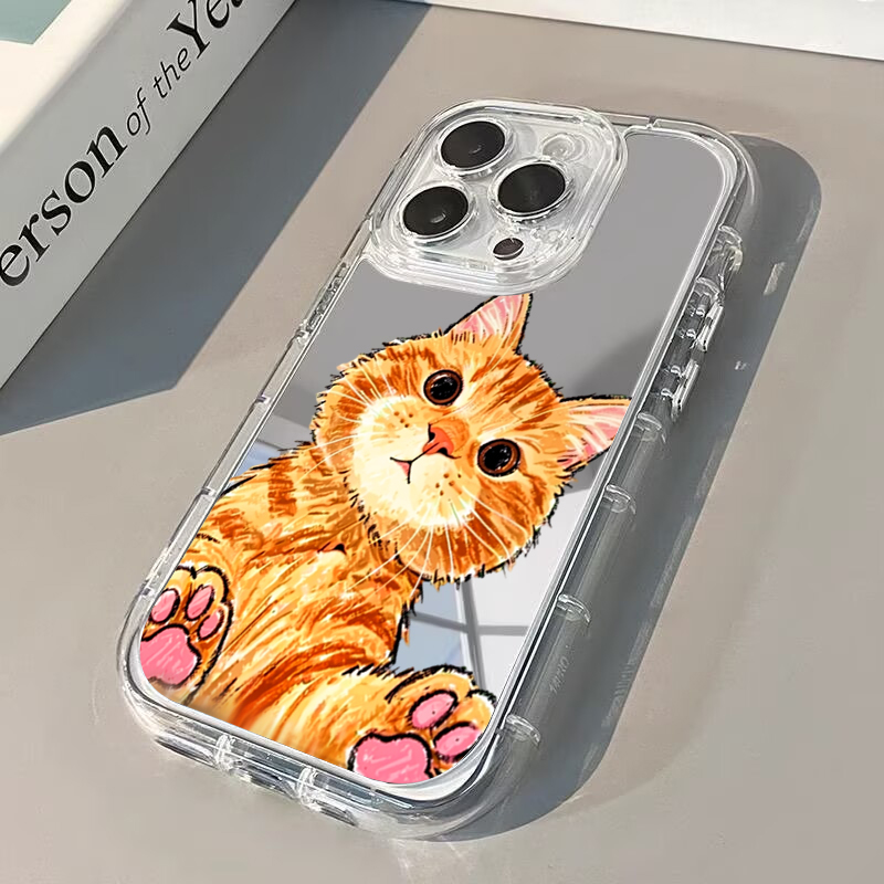 Phone Cases Orange - Funda de Teléfono con Espejo de