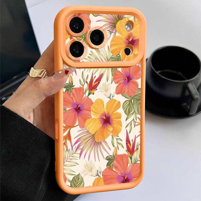 Phone Cases Orange - Funda de Teléfono TPU con Patrón