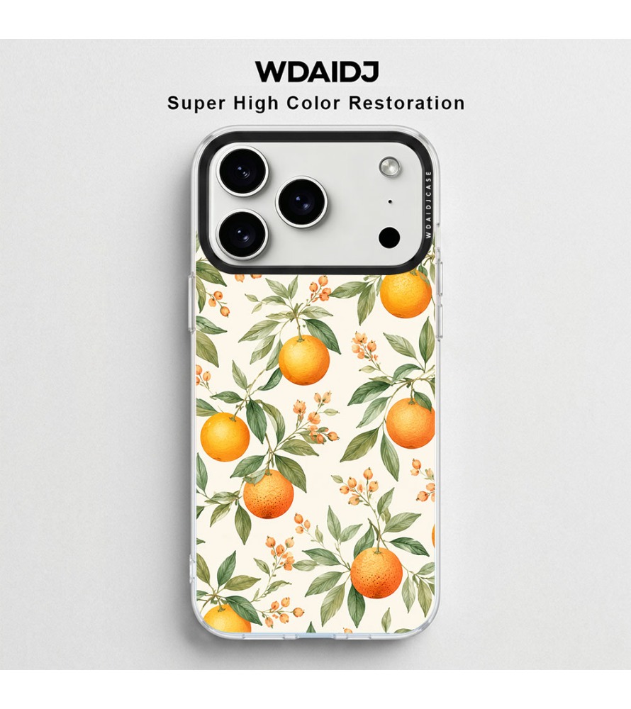 Phone Cases Orange - Funda Transparente para Teléfono con Diseño